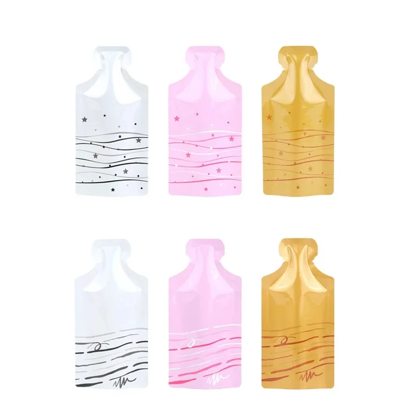 100pcs Heat Sealing Liquid Sample Pouches Set Disposable Sample Packing Bags Bottle Shape Bags For Lotion For Travel