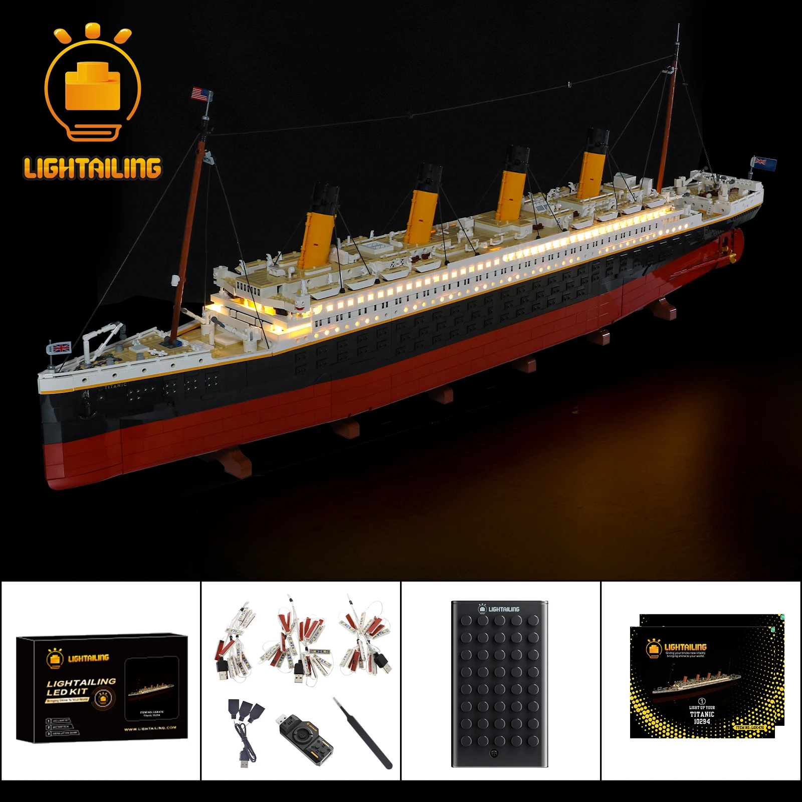 

LIGHTAILING LED Light Kit for 10294 Titanic Building Blocks Set (NOT Include the Model) Bricks Toys for Children