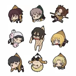 Erwin Armin Arlert Levi Mikasa Ackerman Eren Yeager Anime Keychain Doll Game Acrylic Keyring Pendant for Gift