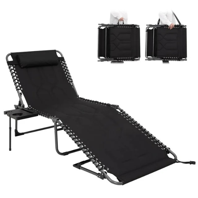 

Outdoor Folding Zero Gravity 5-position Lounge Chair Fold Patio Chaise Portable Sun Loungers for Beach Suitable for Sleepingprom