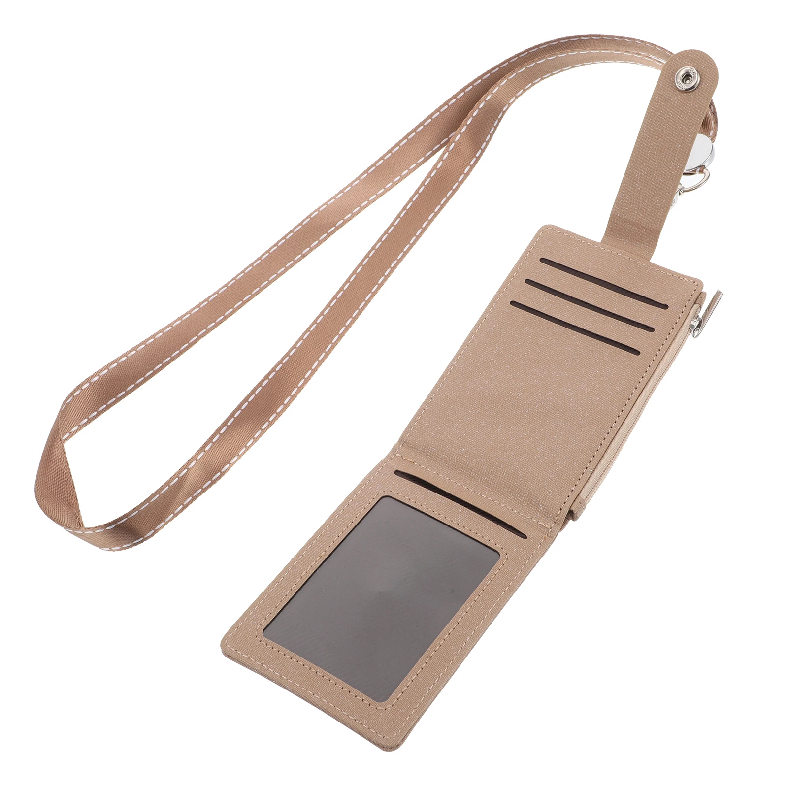 

ID Card Holder Vertical Case Work Credentials Student Bus Access Protective Plastic Sleeves Lanyard Badge Holders