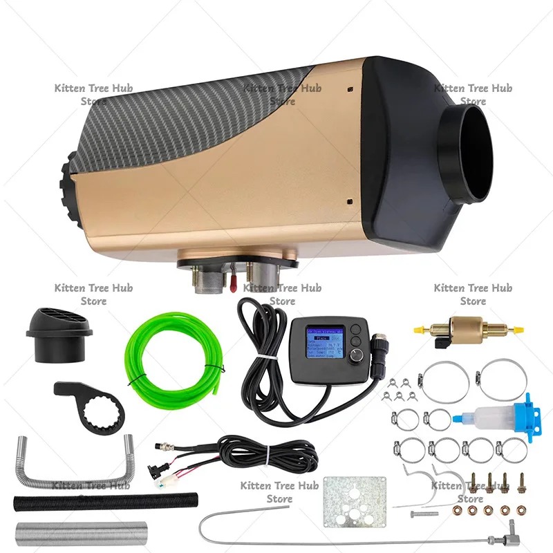 24V Parking Heater Combo Diesel Air Heater Water Heater For Truck RV Engine Warm Up Fast Heating Low Noise