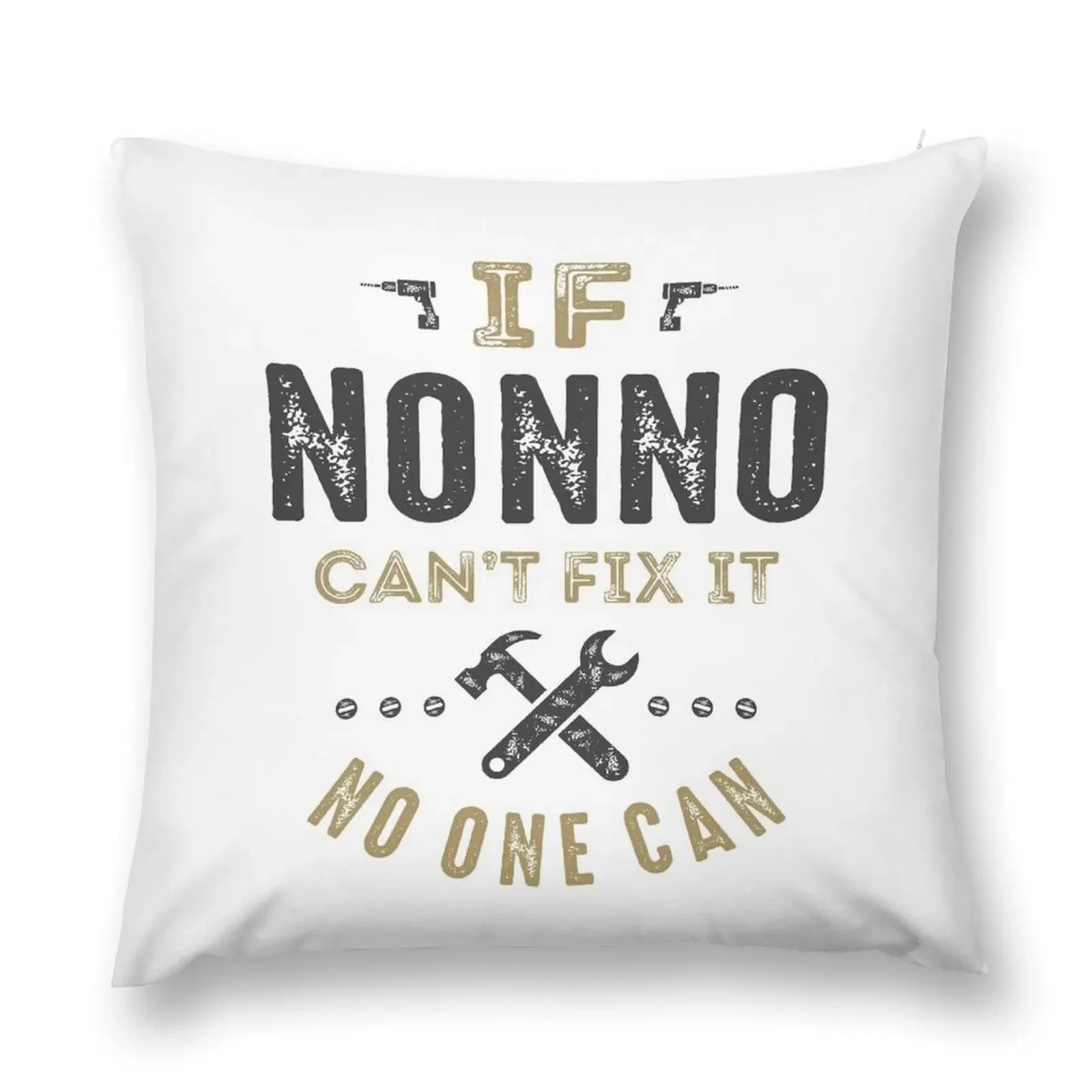 Nonno Can Fix It! Throw Pillow Marble Cushion Cover New year pillow