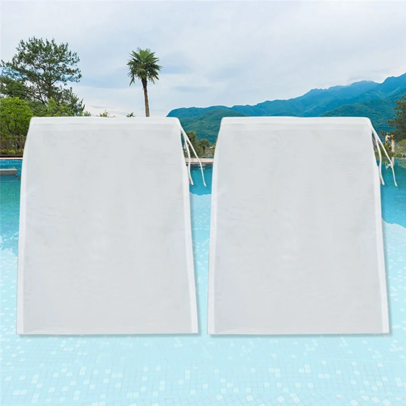 

10 Pcs Shredded Leaf Series Nylon Bag White Bag Accessories Durable Nylon For Pool Vacuums