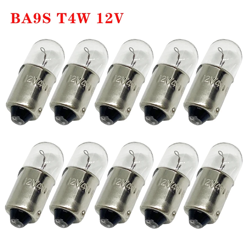 4/10PCS T11 T4W ba9s H6W 12V turn signal Halogen Brake Indicator panel map door Glass Halogen Clearance Light