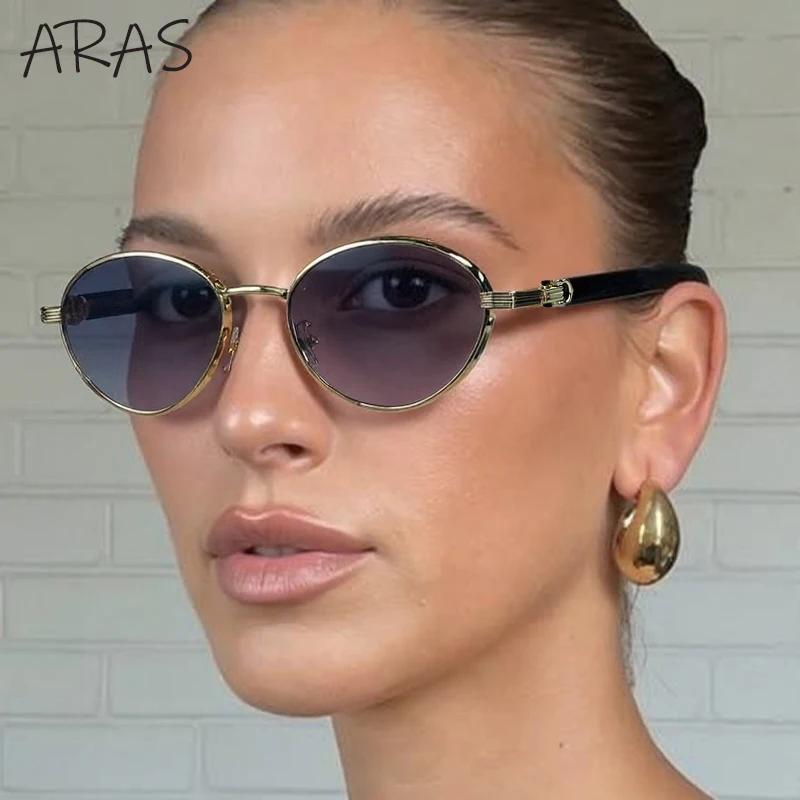 

Fashion Oval Punk Sunglasses Women 2025 Luxury Brand Steampunk Classic Sun Glasses For Ladies Retro Vintage Eyewear Shades UV400