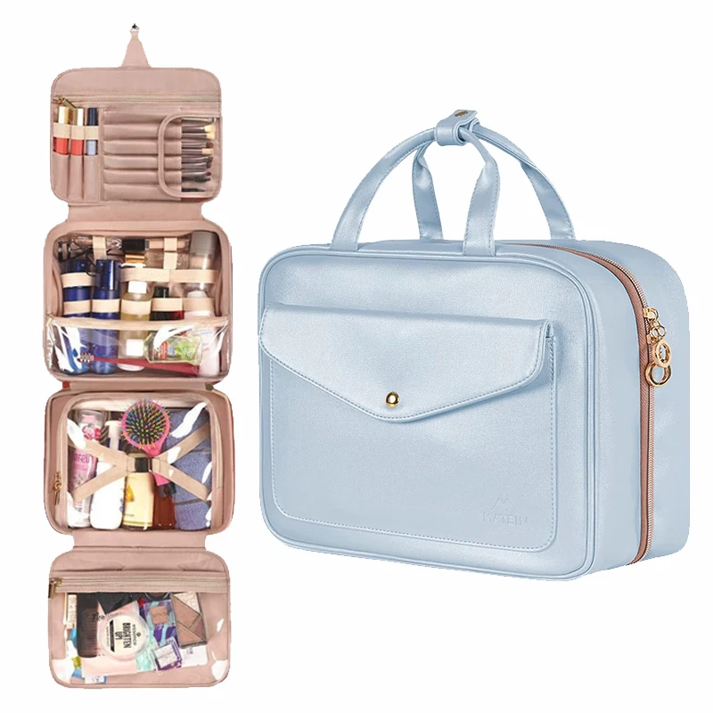 Borsa per articoli da toeletta impermeabile borsa per cosmetici portatile portatile organizer per articoli da toeletta da viaggio con scomparto con