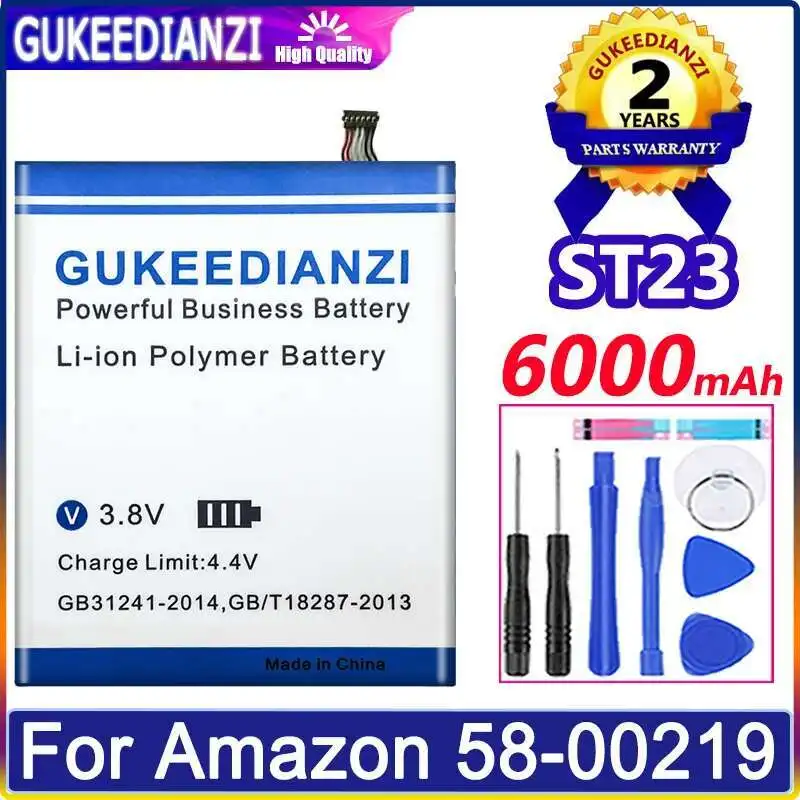 

For Amazon 58-00219 Good Low-Temperature Performance ST23 6000Mah Tablet Battery Safe