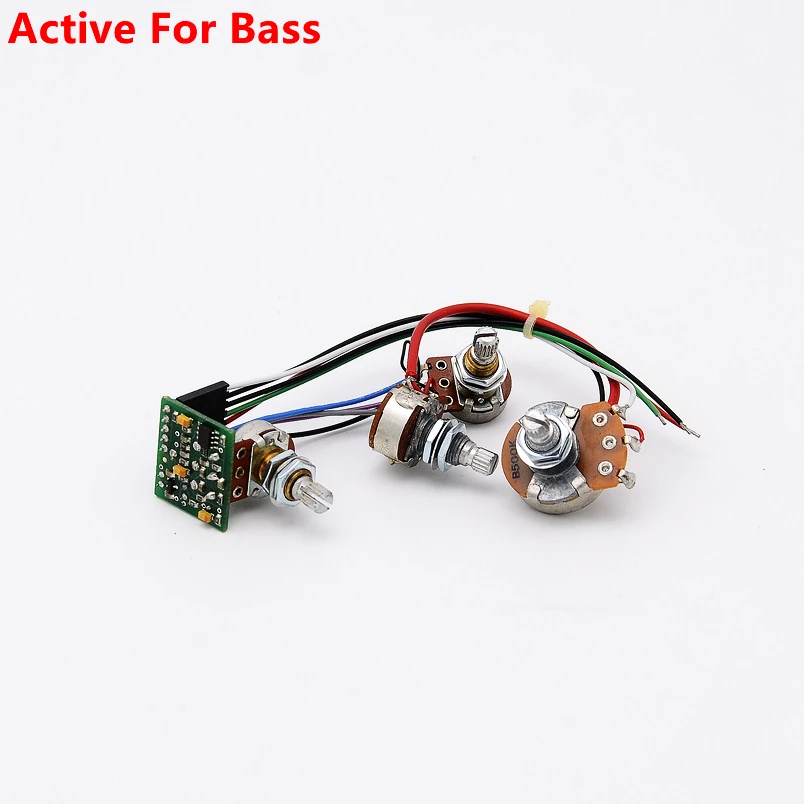 

1 Set Active 2 Band EQ Preamp Circuit for Passive Bass Pickup Amp Harness US(Origin)