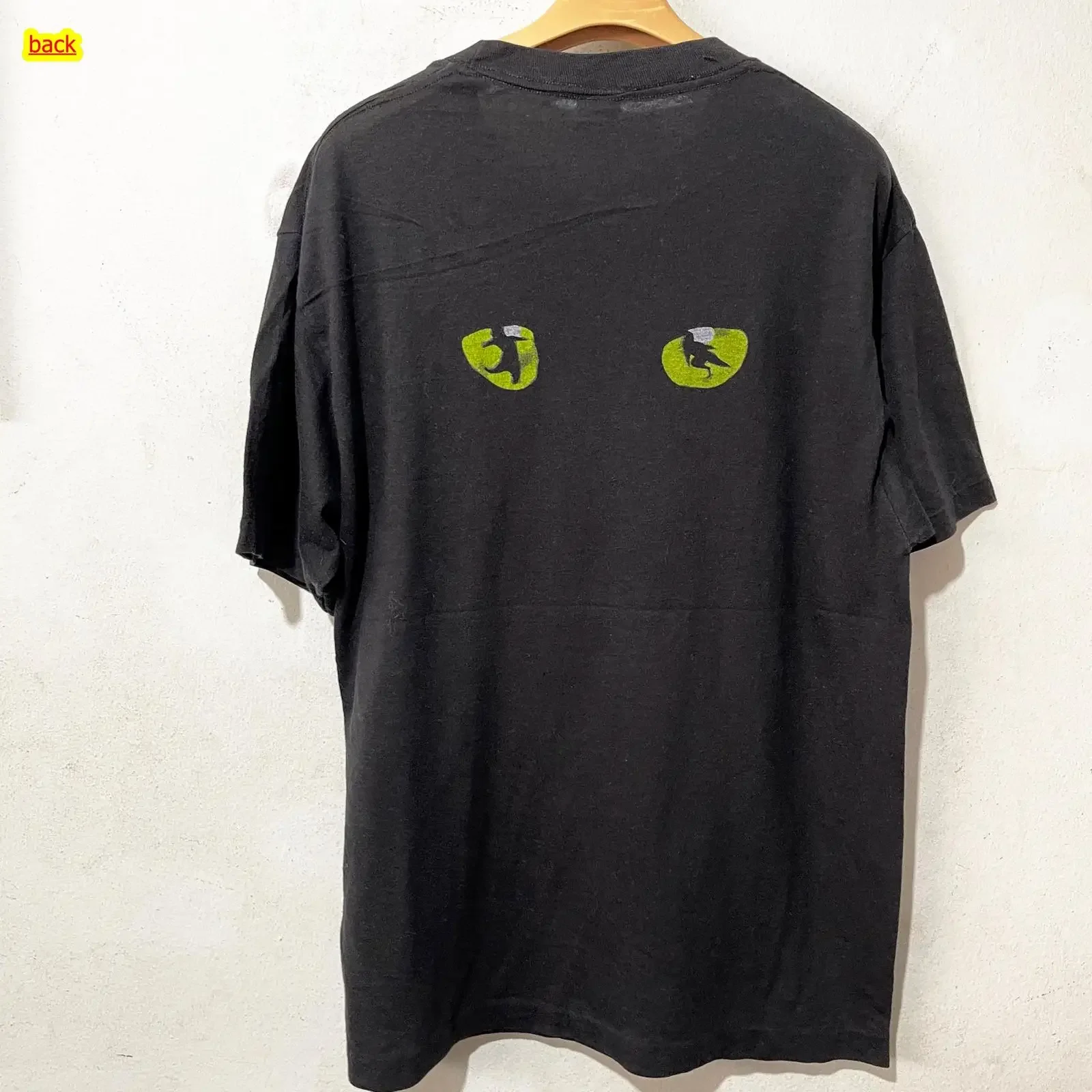 Vintage 1981 Cats Andrew Lloyd Webber T Shirt Size L vintage Washed Unisex Top For Everyday Wear fashion Comfortable Stretched