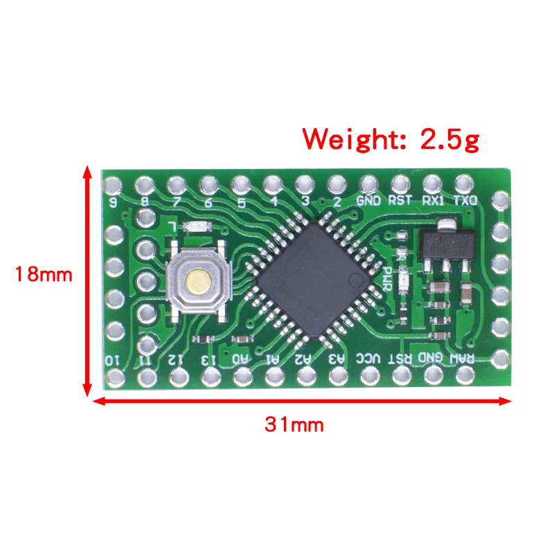 LGT8F328P LQFP32 MiniEVB 3.3V / 5V Replaces Pro Mini ATMEGA328P Fully Compatible For Arduino USE HT42B534-1 Driver