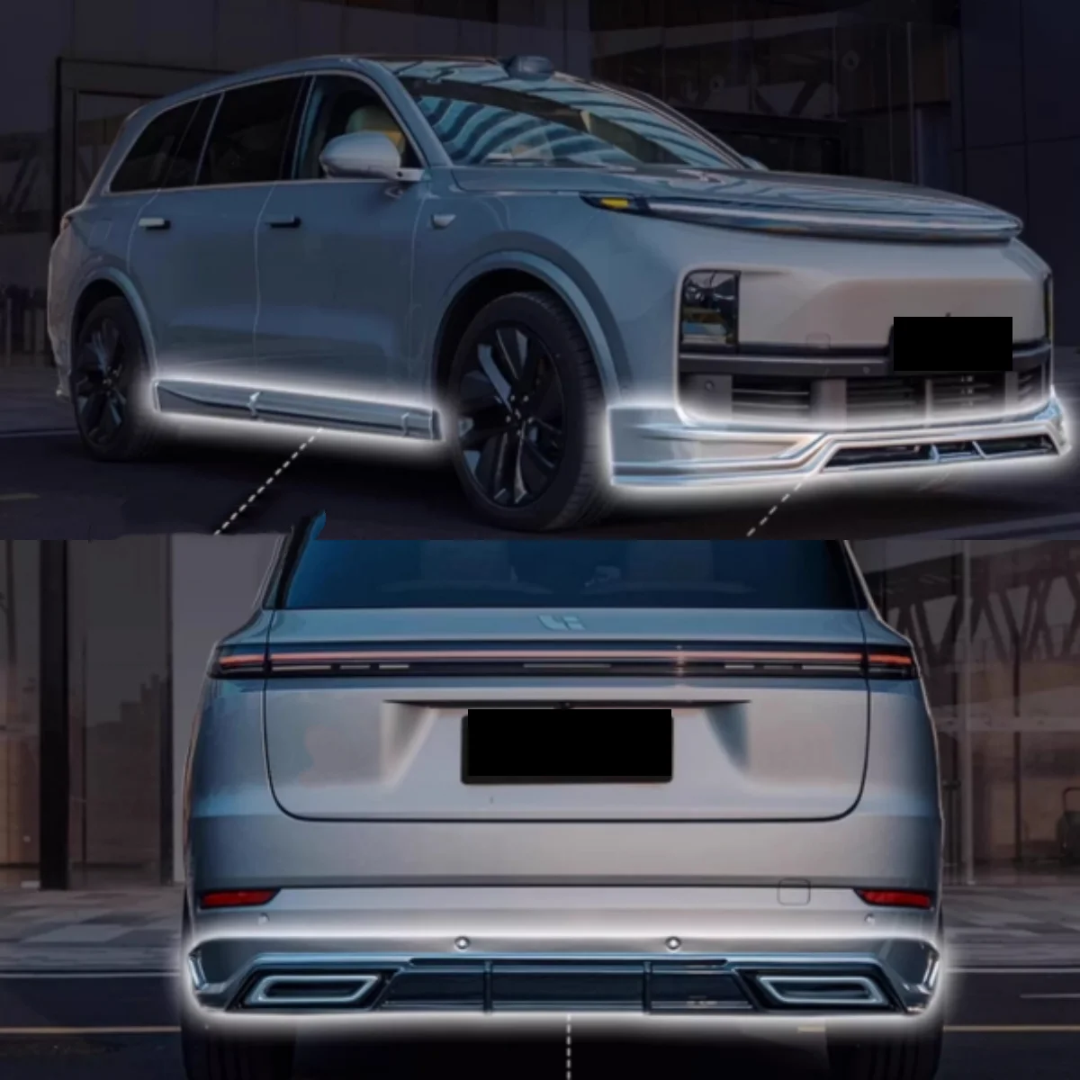 

Body Kit for Lixiang LEADINGIDEAL L9 22-24 modified New style Surround Front lip Rear lip Side skirt Car Accessories