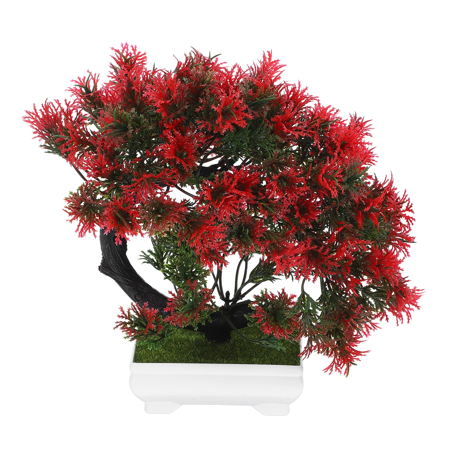 

Artificial Potted Trees Desktop Fake Plants Ornament Lifelike Plastic Tree Vivid Faux Bonsai Emulated Office