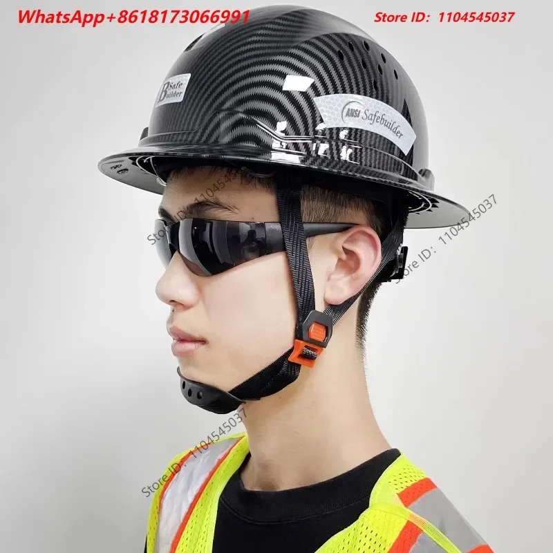 Darlingwell Summer Sunscreen and Anti smashing Safety Helmet Construction Site Men's Large Edge Reflective Patch