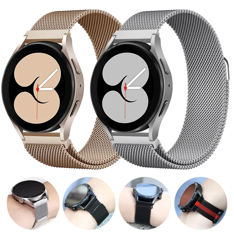 20mm 22mm strap For Samsung Galaxy watch 4/classic/46mm/42mm/Active 2 Gear S3 Frontier Magnetic bracelet Huawei GT/2/3/Pro band