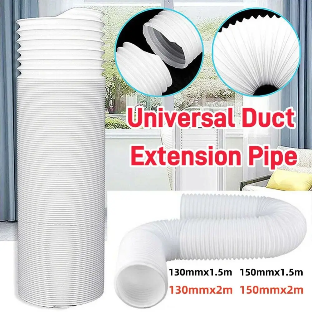 150/200CM Air Conditioner Exhaust Hose Flexible Retractable AC Vent Duct Pipe Easy Installation Leak Proof Exhaust Pipe