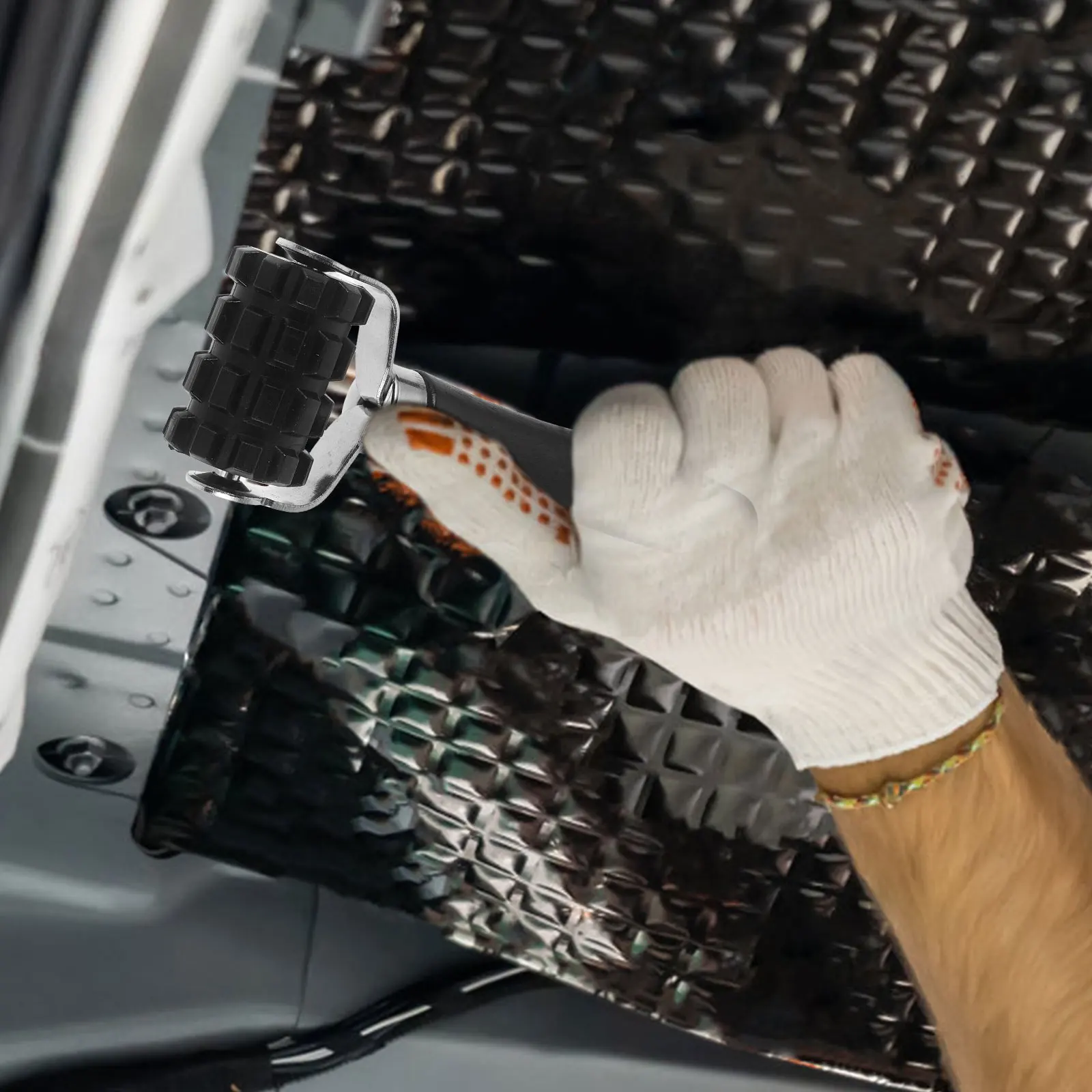 

2 Pcs Sound Deadening Roller Car Audio Tool Pressure Wheel Metal Roller For Cars Wood Accessories Effective Noise Reduction Long