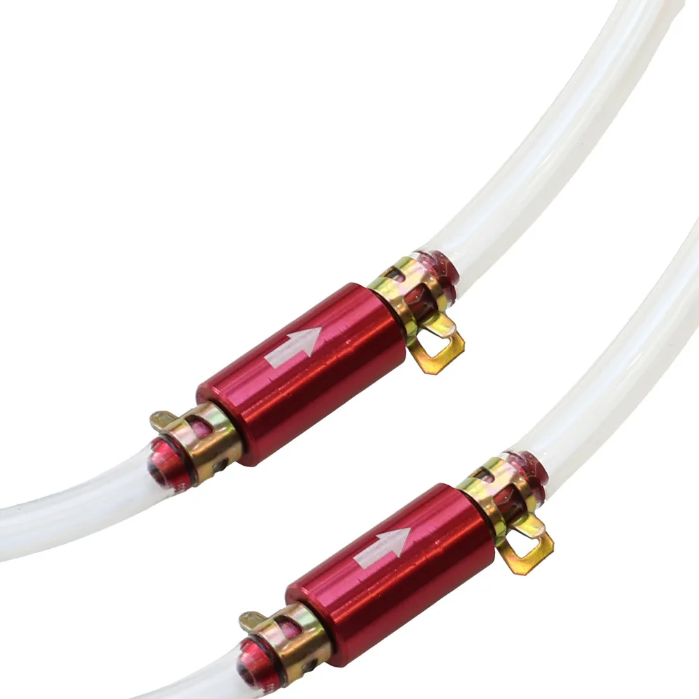 Brake Bleeder Hose Pair with Integrated One-Way Valve for Use on 6mm Brake Bleeder Screws Motorcycle and Car Platforms