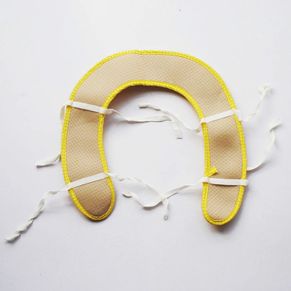 2 pçs almofada de assento de toalete do bebê flanela quente acolchoado o u forma compatível criança treinamento assento esteira portátil macio base do plutônio