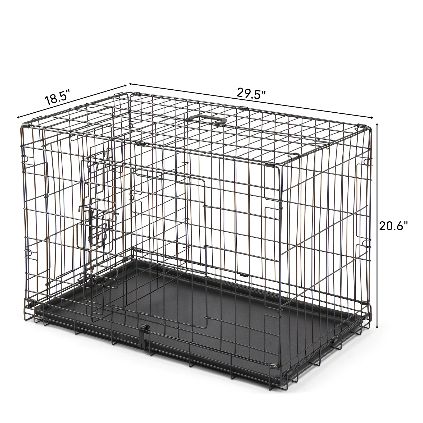 Fio dobrável Pet Kennel, Gato e Cão Crate, Animal Playpen, Metal, 30"