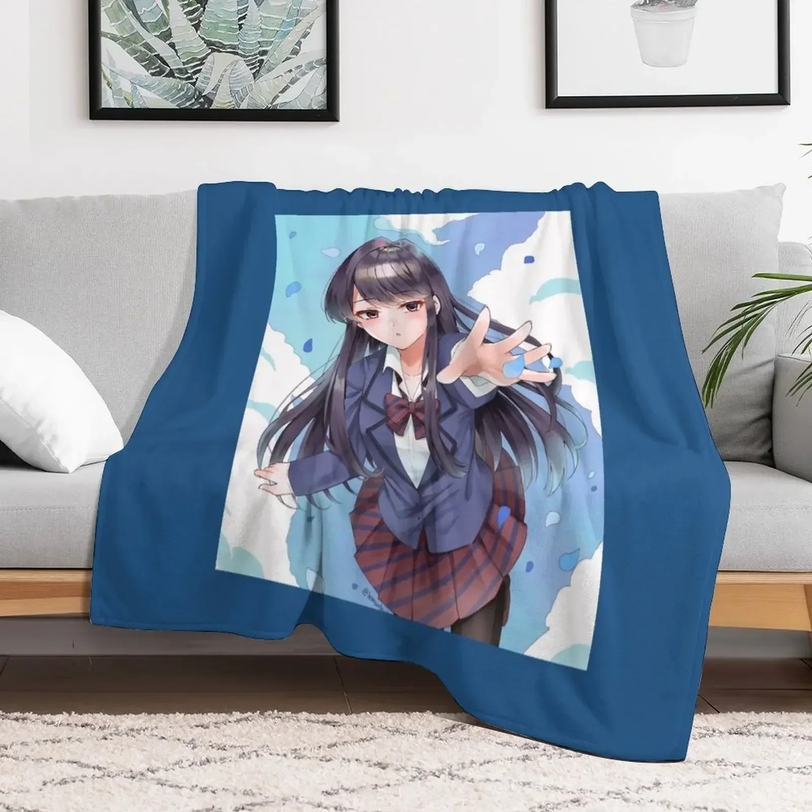 Komi-san wa Comyushou desu., Komi Shouko Throw Blanket halloween christmas decoration Bed linens Blankets