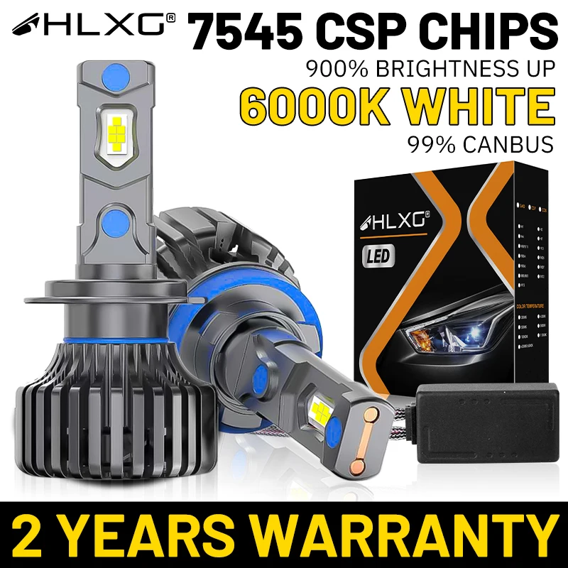 

H7 LED Car Headlight 7545 CSP Chip Canbus No Error H4 H11 H8 H9 H1 9005 HB3 9006 HB4 9012 HIR2 Turbo Car Headlamp 6000K Powerful