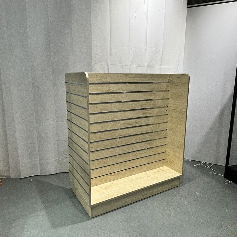 Wholesale Double Sided H-Shaped MDF Slatwall Display Rack for Clothing Customizable Panel