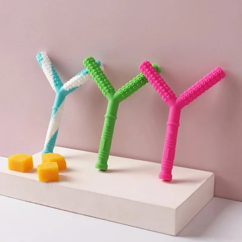 3pcs Kids Chewing Tube Speech Therapy Teeth Massager Children Talk Tools for Autism Sensory Speak Oral Muscle Training