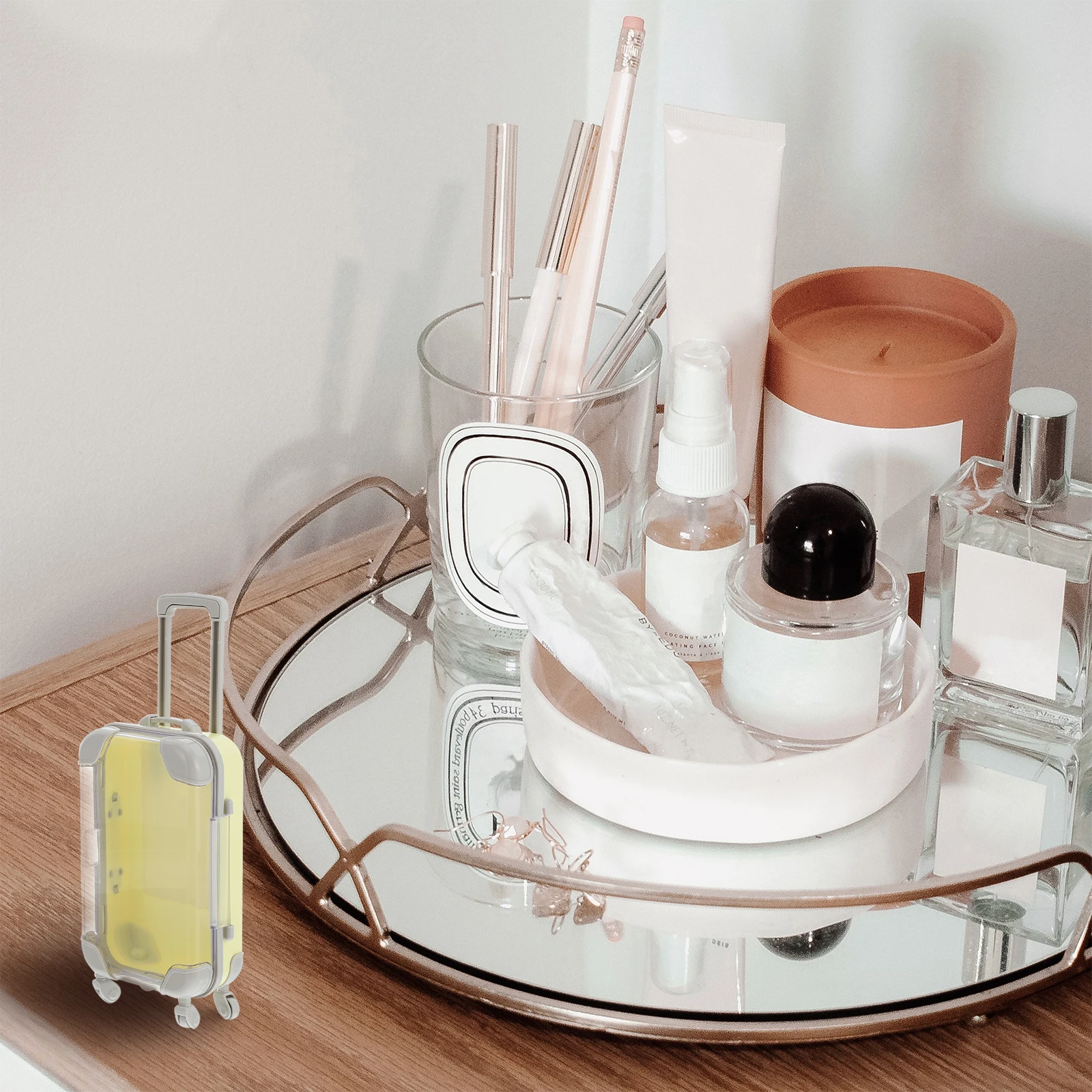 

Eyelash Storage Box Plastic Luggage Shape False Eyelash Organizer Case Container Mini Lockable Travel Helper Seal Easy Carry