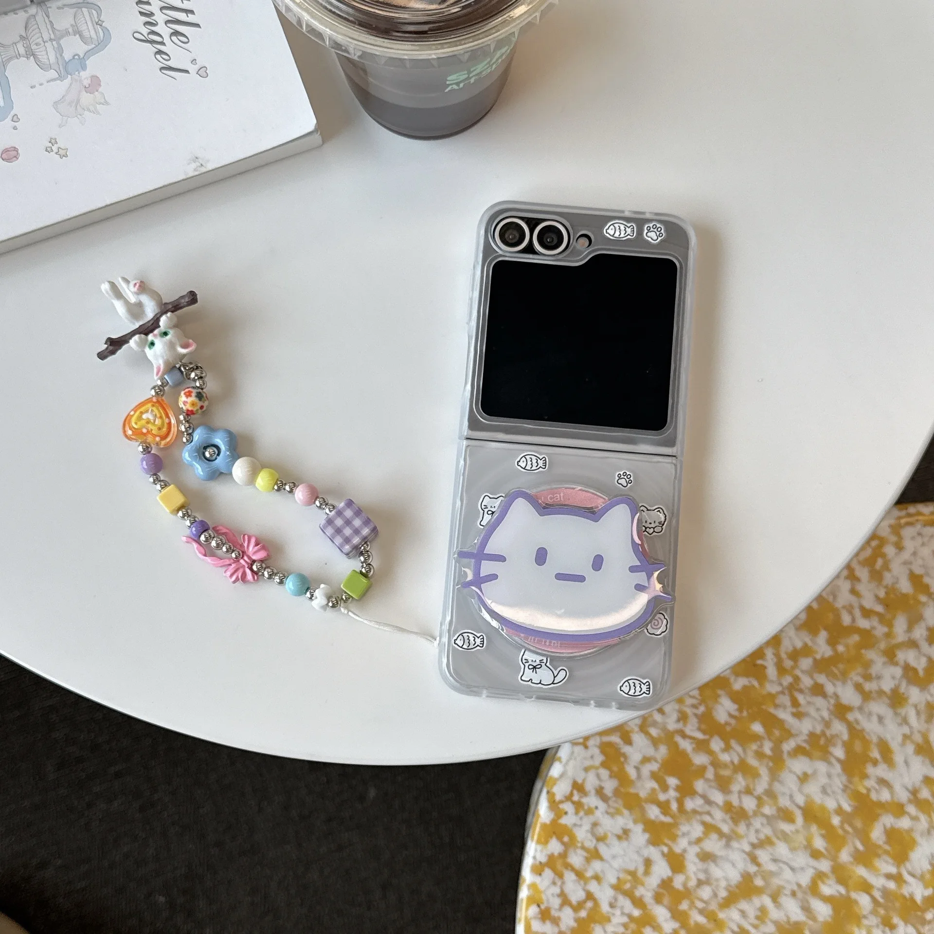 حافظة هاتف 810A100 لهاتف سامسونج جالاكسي Z Flip 7 6 5 4 غطاء خلفي واقٍ لهاتف ZFlip5 ZFlip6 ZFlip7