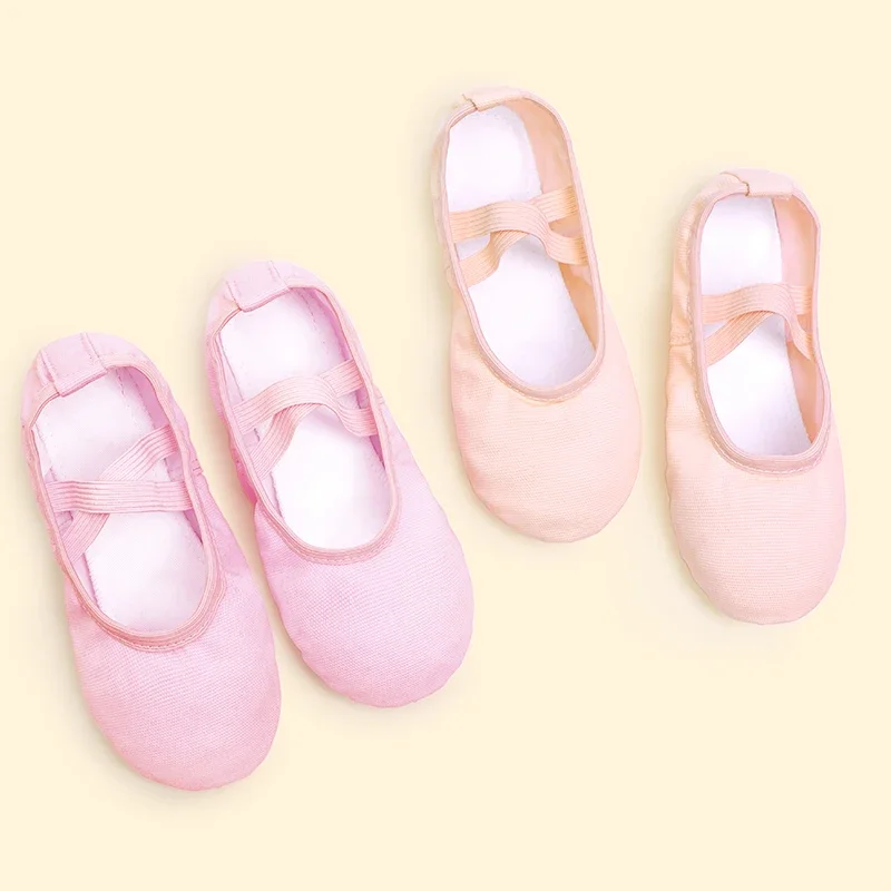 Girls Women Ballet Slippers Ballet Dance Shoes Adult Gymnastics Training Shoes Canvas Soft Sole Ballet Shoes