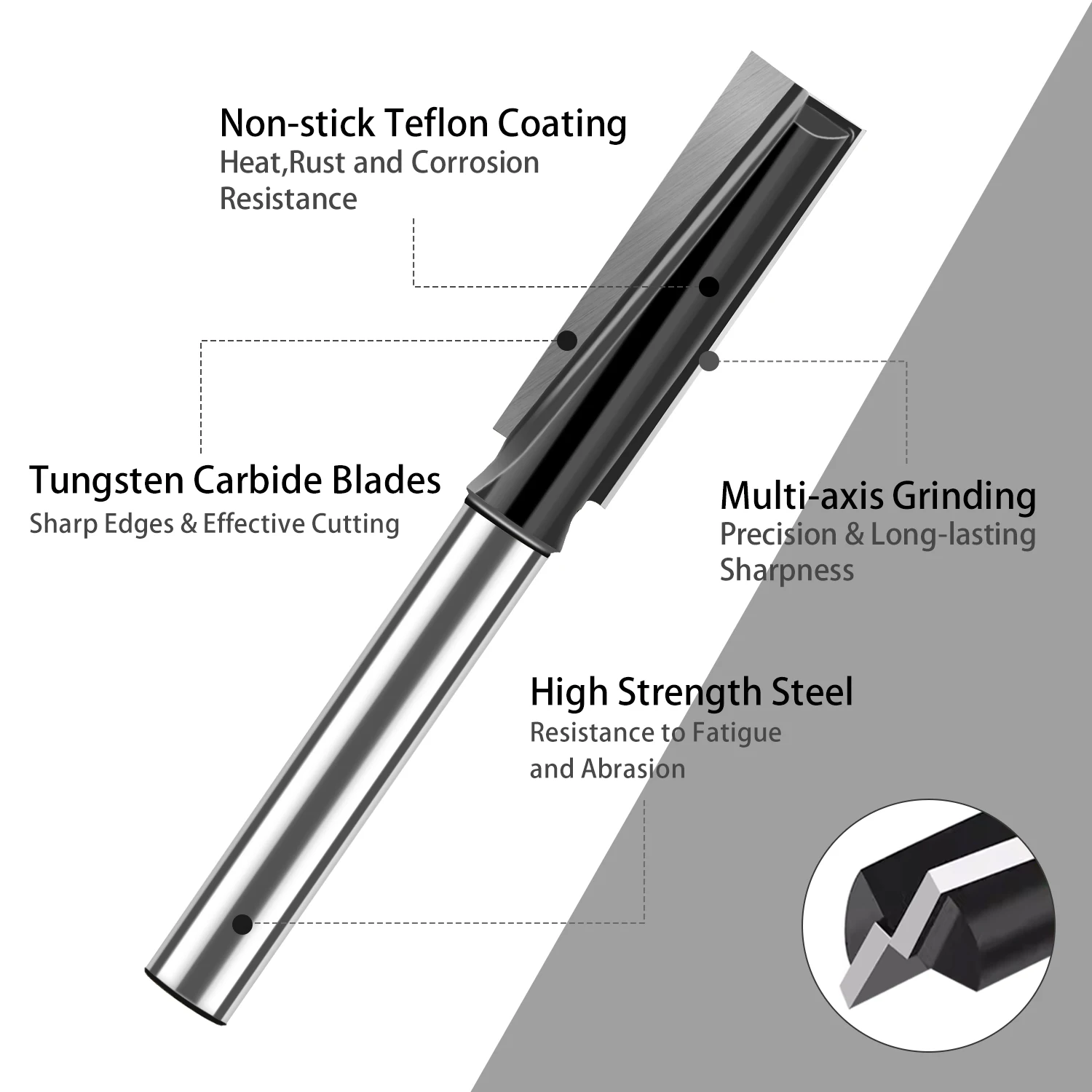 1PC 12mm 12.7mm Shank Lengthened Cleaning Bottom Keyhole Router Bit Diameter 16,18,20mm Engraving Machine Woodworking