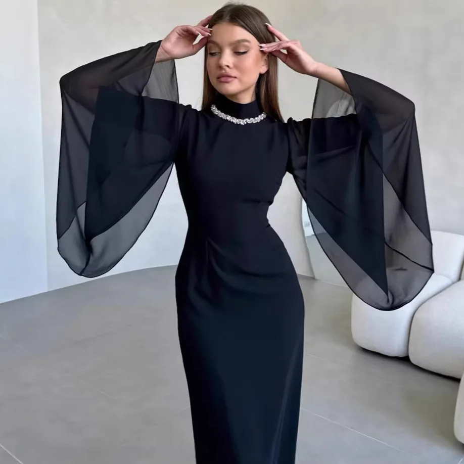 Pearl Mesh Patchwork Maxi Dress - usage example
