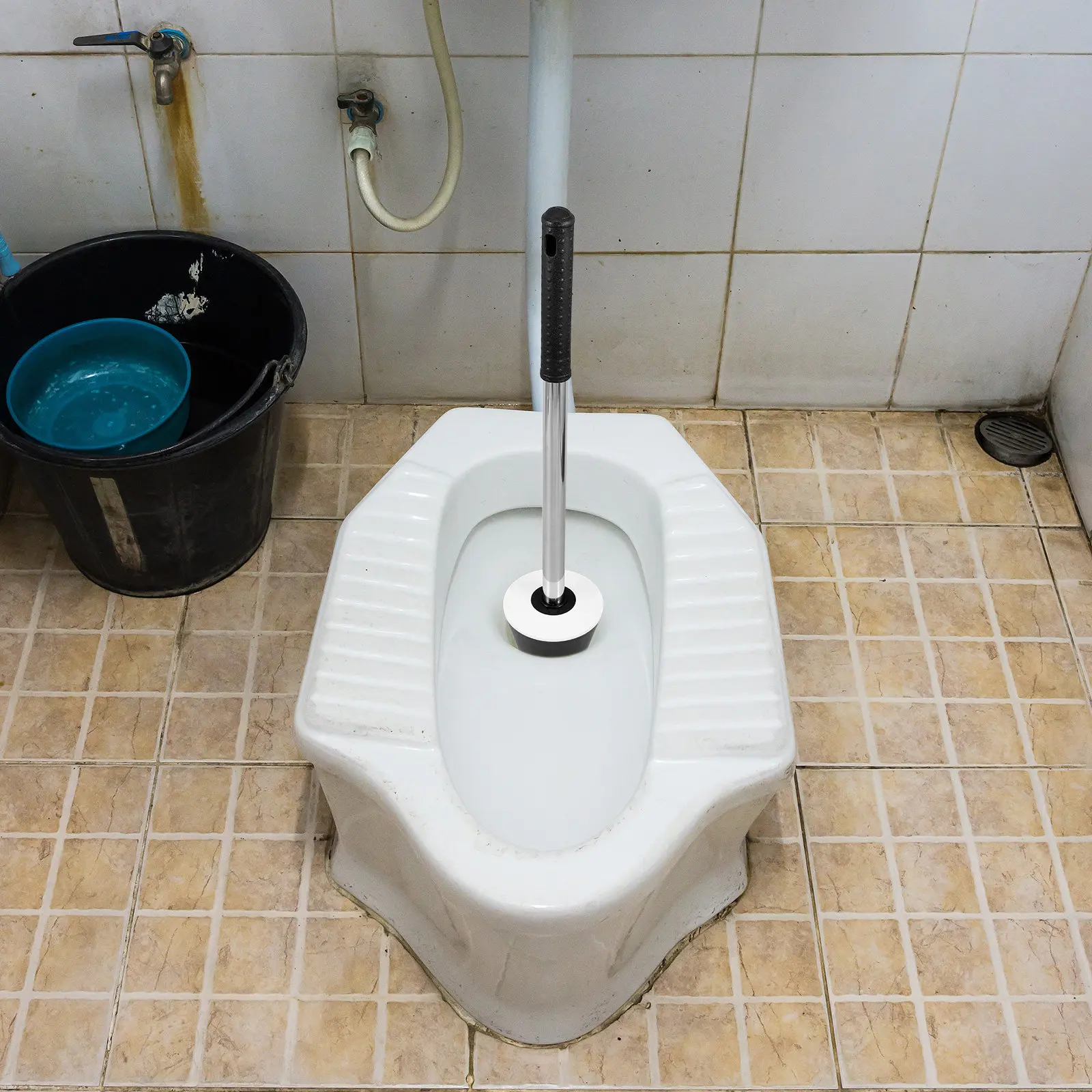 

Toilet Stopper Anti-Odor Squat Toilet Sealing Plug Handle Backflow Prevention Bathroom Drain Stopper Odor-Proof for Home Public