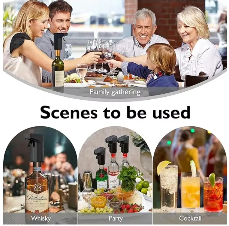 

2026 New Portable Mini Automatic Wine Decanter Electric Wine Aerator and Wine Dispenser