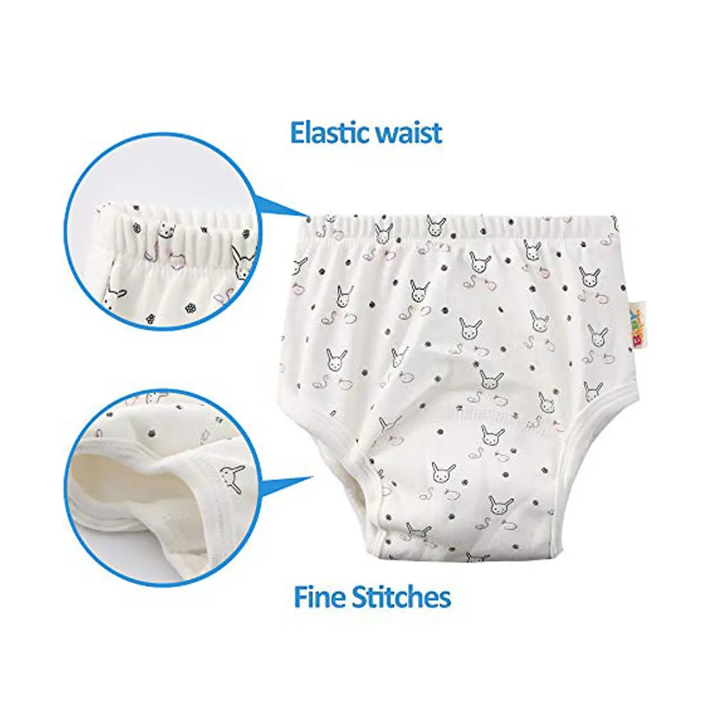 ขายดีที่สุด! กางเกงฝึกการขับถ่ายผ้าสำหรับเด็กทารกแบบใช้ซ้ำได้ 12 ชิ้น กางเกงฝึกซับฉี่ผ้าฝ้ายแบบใช้ซ้ำได้และซักได้สำหรับเด็กวัยหัดเดิน