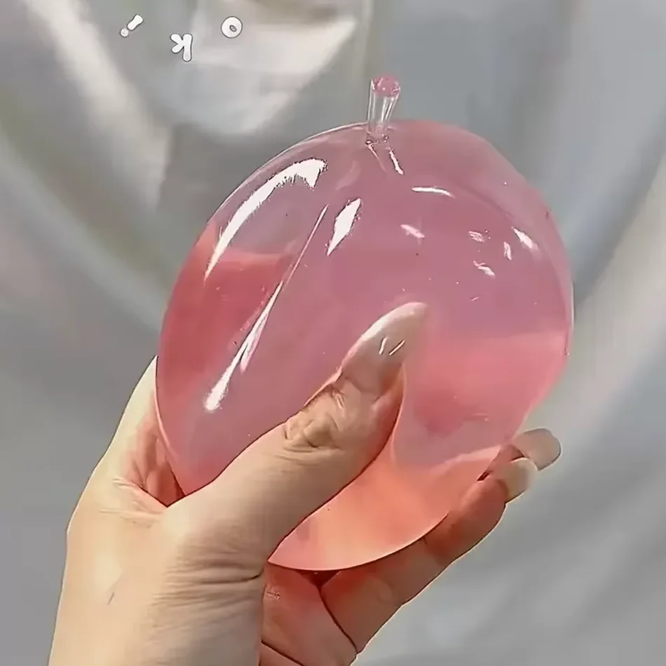 Weicher Quetsch-Apfel in Rosa, Blau und Grün als Sensorisches Fidget-Spielzeug für ADHS und Autismus mit Langsamer Rückfederung für Erwachsene und als Weihnachtsgeschenk – Detail 2