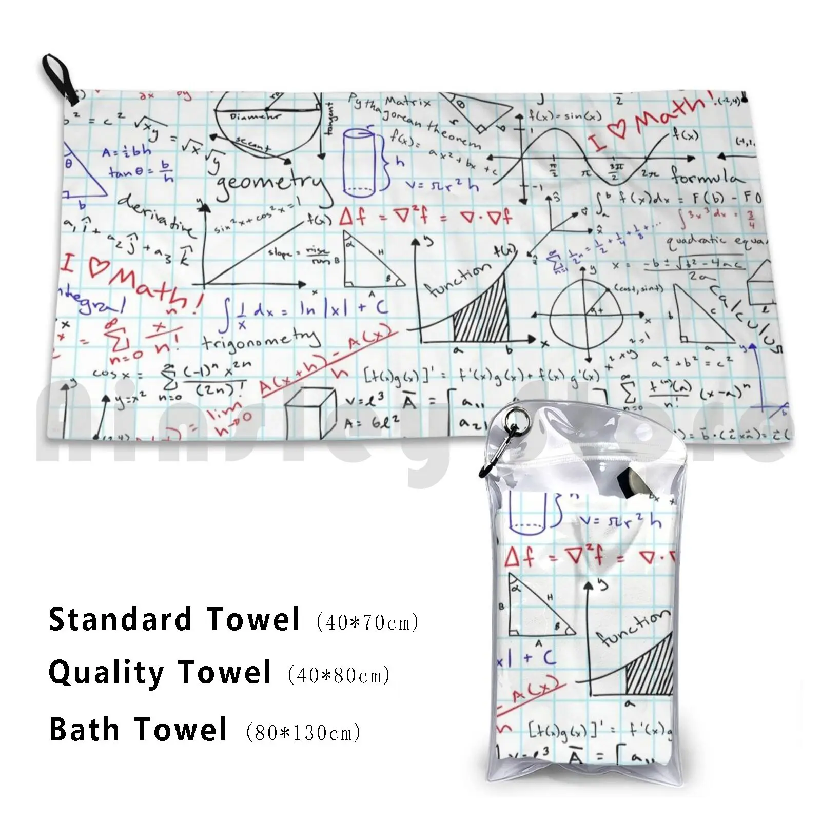 Math Homework Custom Towel Bath Towel Homework Math School College University Stem Engineering Science Nerd
