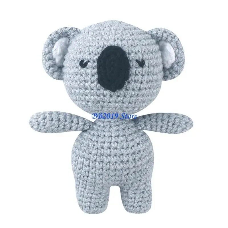 Q0KB Crochet Stuffed Doll Kids Knit Multiple Type Animal Doll Appease Toy