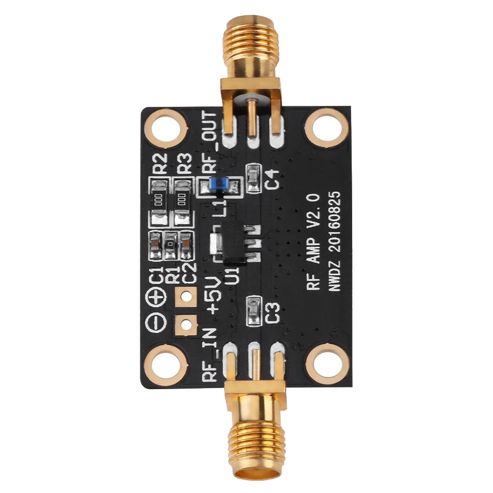 5V 20DB RF Szerokopasmowy moduł wzmacniacza o niskim poziomie szumów 0,05-6G Wysoka liniowość Wysokie wzmocnienie LNA Darlington Amp Board RF FM HF VHF