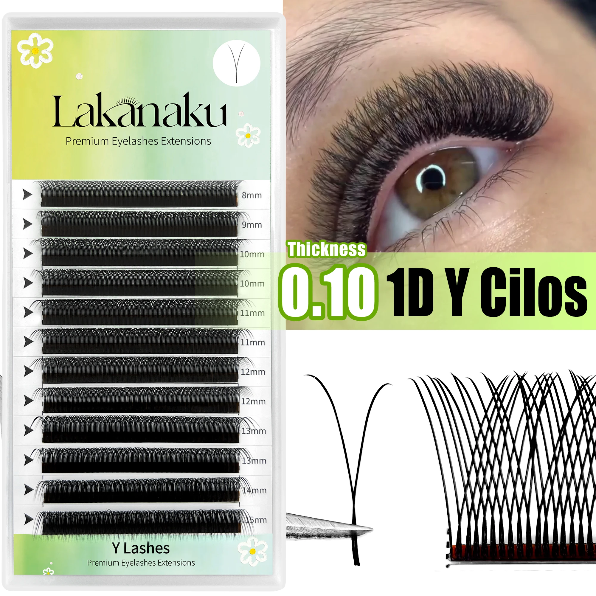 0.10 1D Y Kirpikler Önceden Ha - Eyelash Extension Yelix incelemesi ve fiyatı