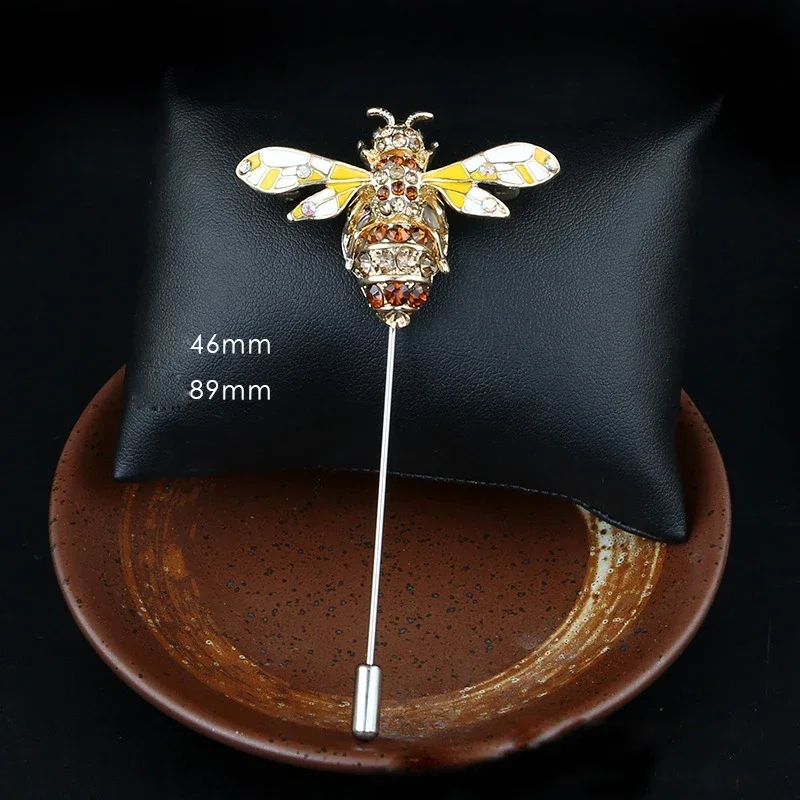 Retro Vintage Insect Bee Brooch Pin Scarf Buckle Pearl Button Long Needle Brooches Shirt Suit Gifts for Women Accessories