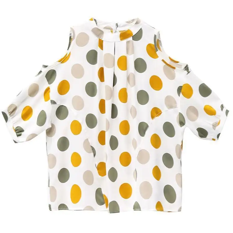 Chemisiers à imprimé floral en mousseline de soie pour femmes, haut de gamme, irritation, haute qualité, été, décontractés, à volants, minimstarty-décontracté, A295