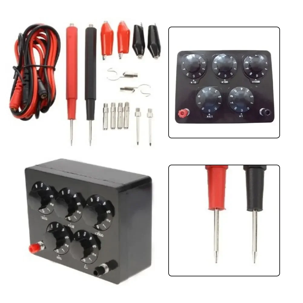 

1 Set Adjustable Decade Resistance Box Test Line Variable Resistors Decade Resistance-Box Accessories With Test Line 0-9999.9Ω