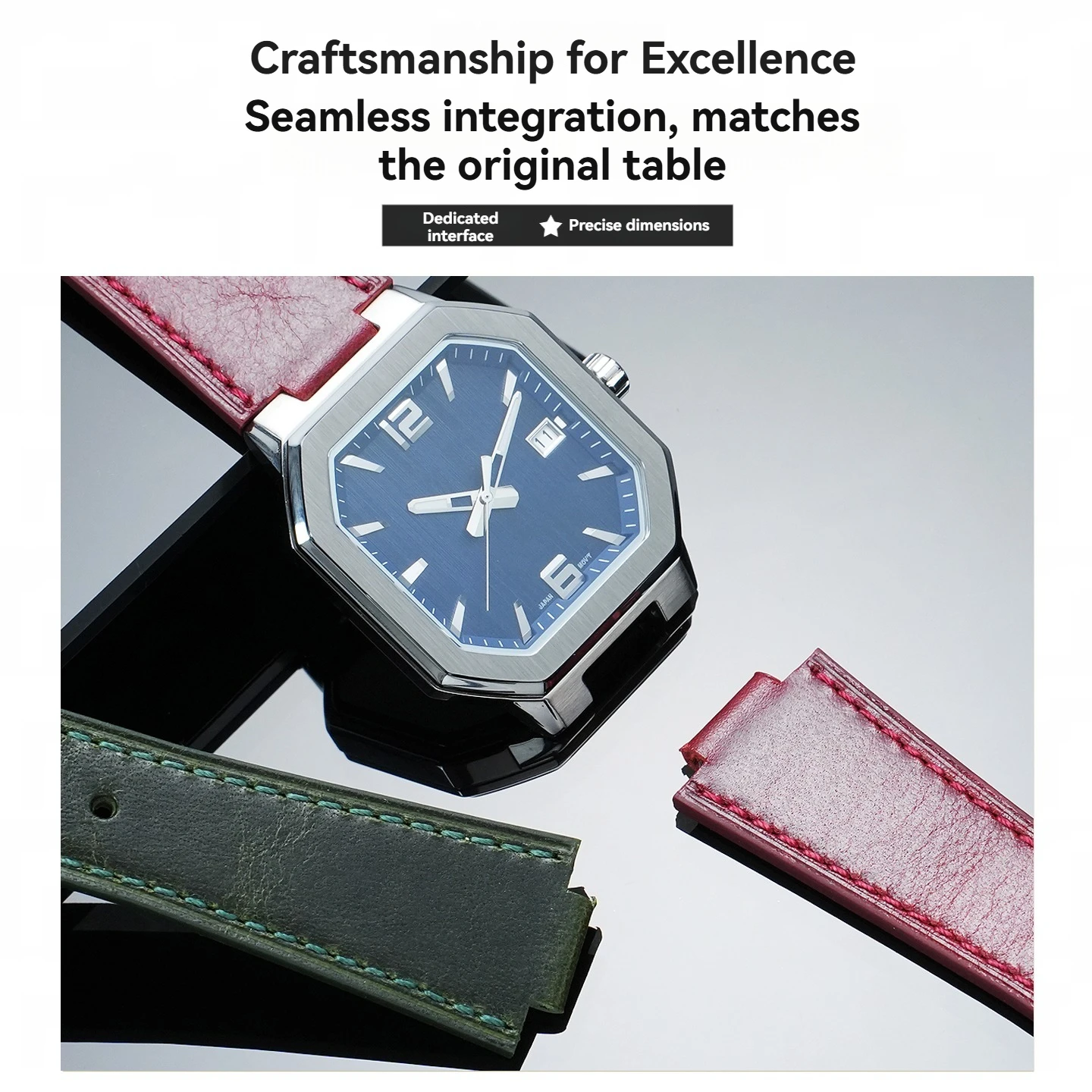 Suitable for Casio MTP-B195 retro business Genuine leather watchband men and women waterproof soft watch chain accessories