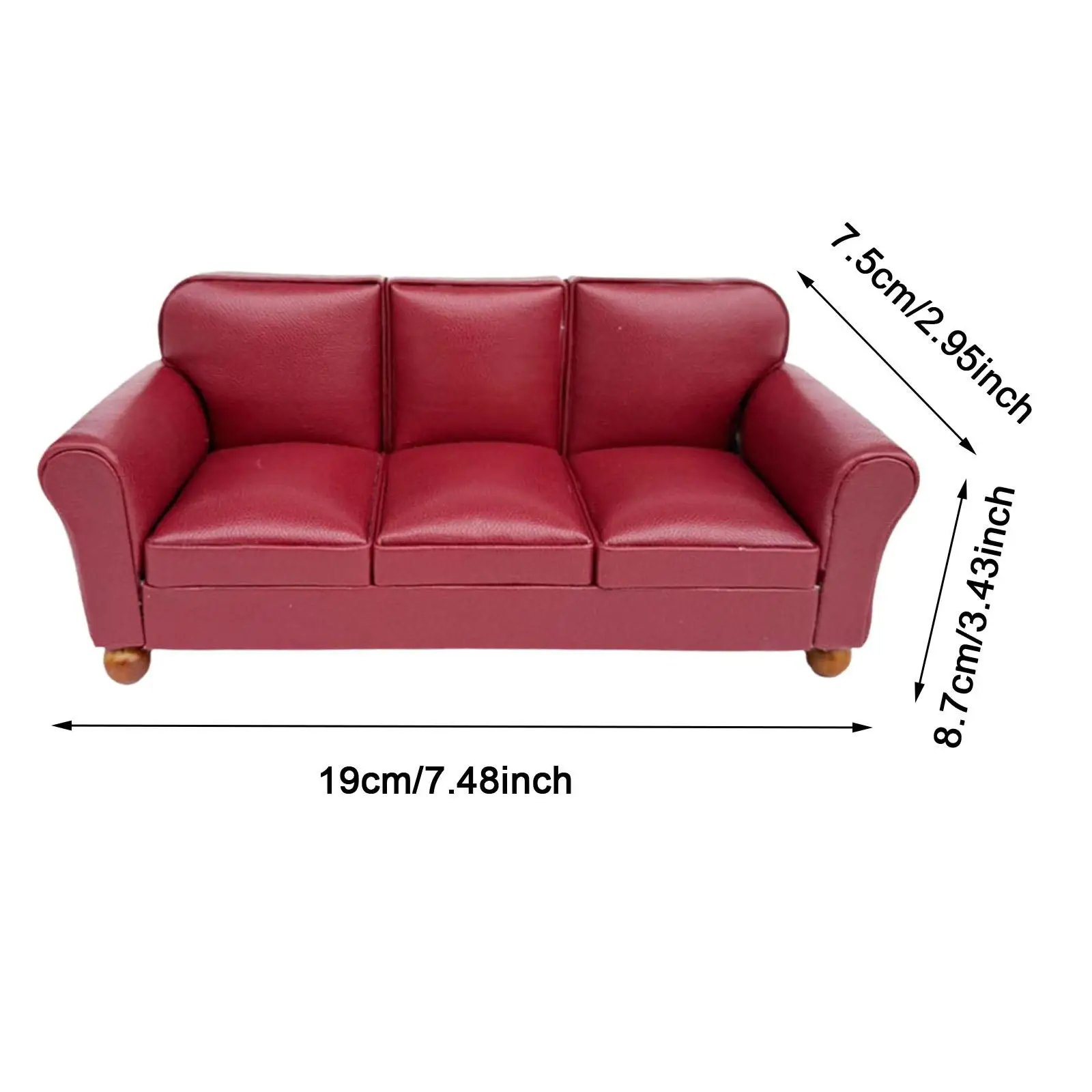 Fournitures de paysages de canapé de maison de poupée 1:12, meubles pour décor de salon et de chambre à coucher