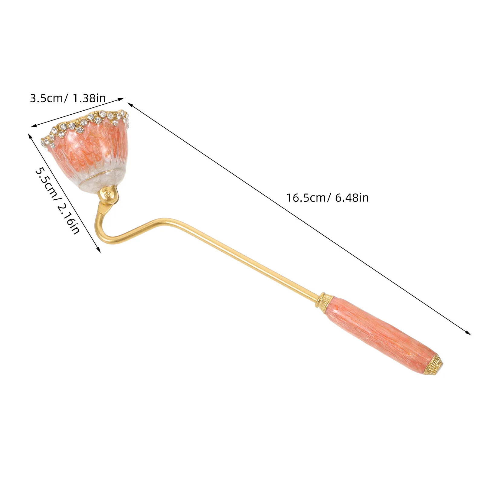 Enamel Snuffer Long Handle Rhinestone Extinguisher Decorative Accessory Classical Flame Snuffer