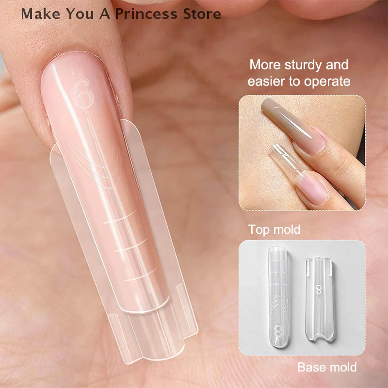 ساندويتش أشكال أظافر مزدوجة 280 قطعة 14 حجم ملحقات-أشكال مزدوجة نعش اللوز أشكال أظافر قالب علوي قالب سفلي #5