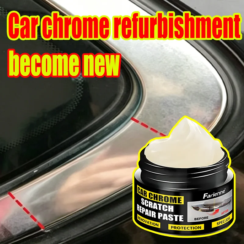 32G Car Chrome Scratch Repair Paste, Instant Polish Restorer For Metal Trim, Rust Removal, Auto Exterior Refurbishment - view 2