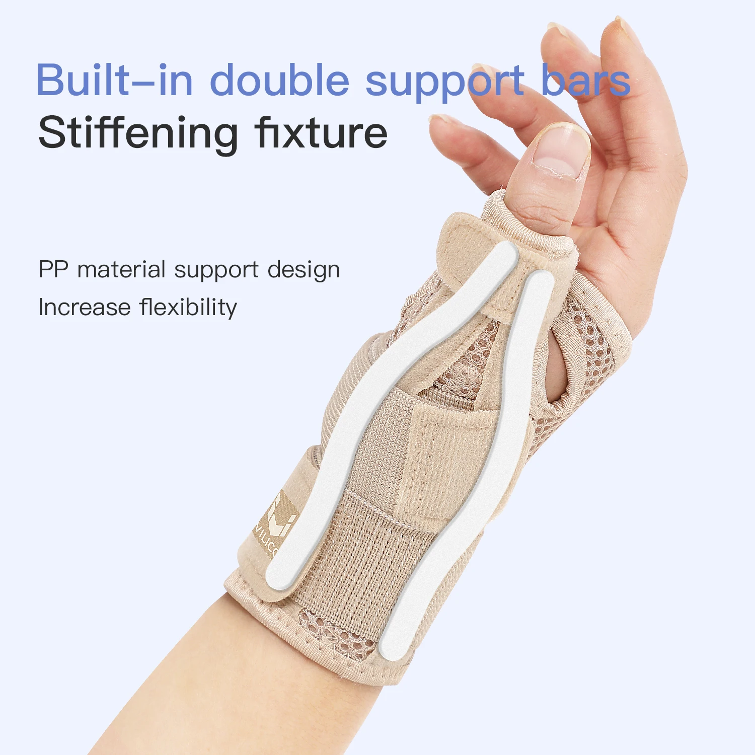 Flexible Splint Wrist Thumb Support Brace for Tendonitis Arthritis Breathable Thumb Protector Guard Fits Right and Left Hand image 2